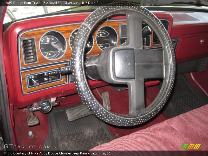 Silver Metallic / Dark Red 1985 Dodge Ram Truck 150 Royal SE