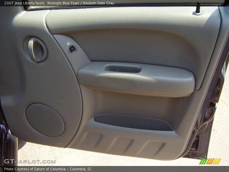 Midnight Blue Pearl / Medium Slate Gray 2007 Jeep Liberty Sport