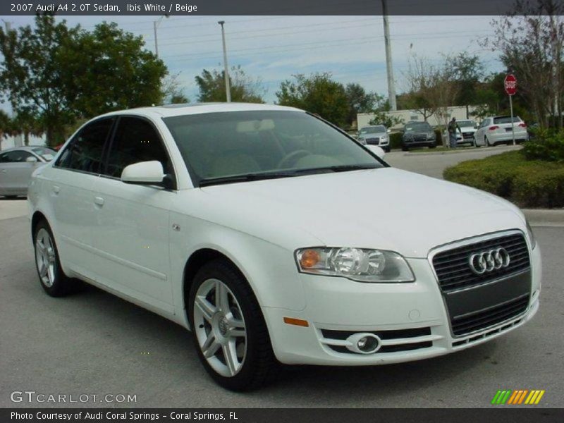 Ibis White / Beige 2007 Audi A4 2.0T Sedan
