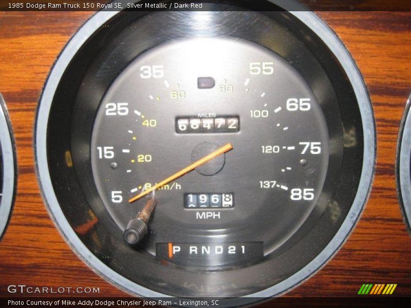 Silver Metallic / Dark Red 1985 Dodge Ram Truck 150 Royal SE