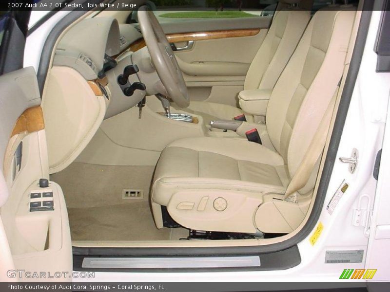 Ibis White / Beige 2007 Audi A4 2.0T Sedan