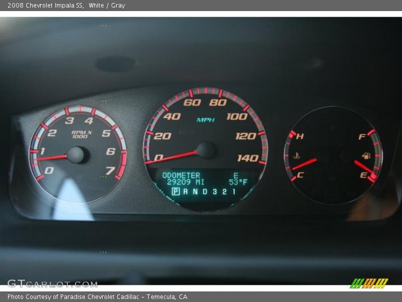 White / Gray 2008 Chevrolet Impala SS