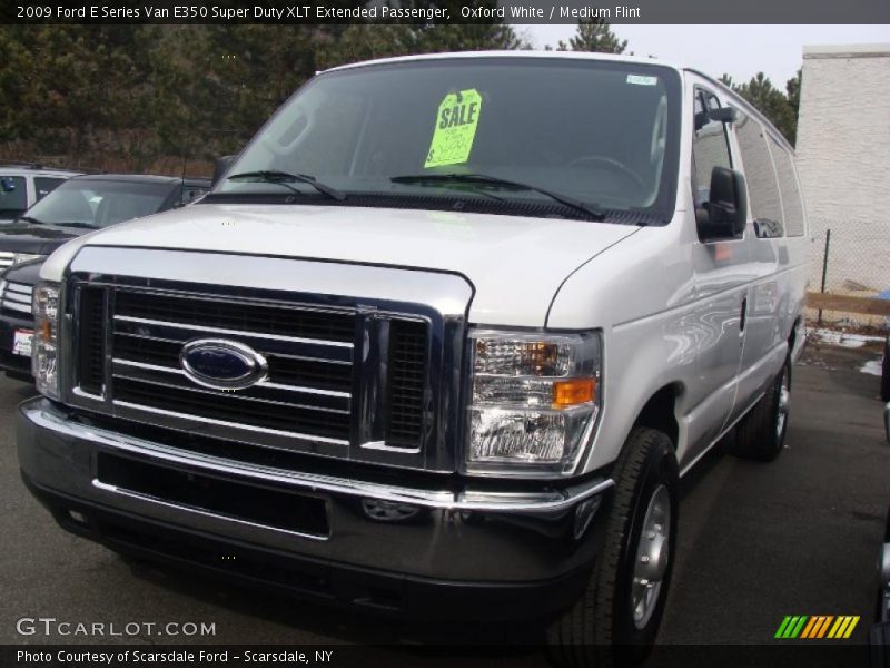 Oxford White / Medium Flint 2009 Ford E Series Van E350 Super Duty XLT Extended Passenger