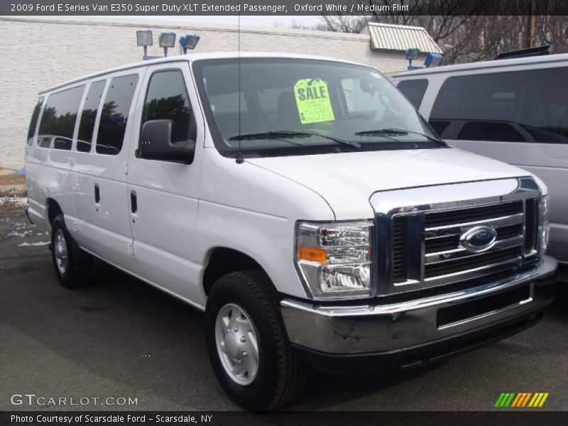 Oxford White / Medium Flint 2009 Ford E Series Van E350 Super Duty XLT Extended Passenger