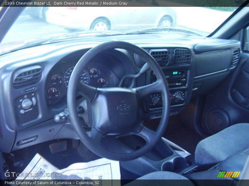 Dark Cherry Red Metallic / Medium Gray 1999 Chevrolet Blazer LS