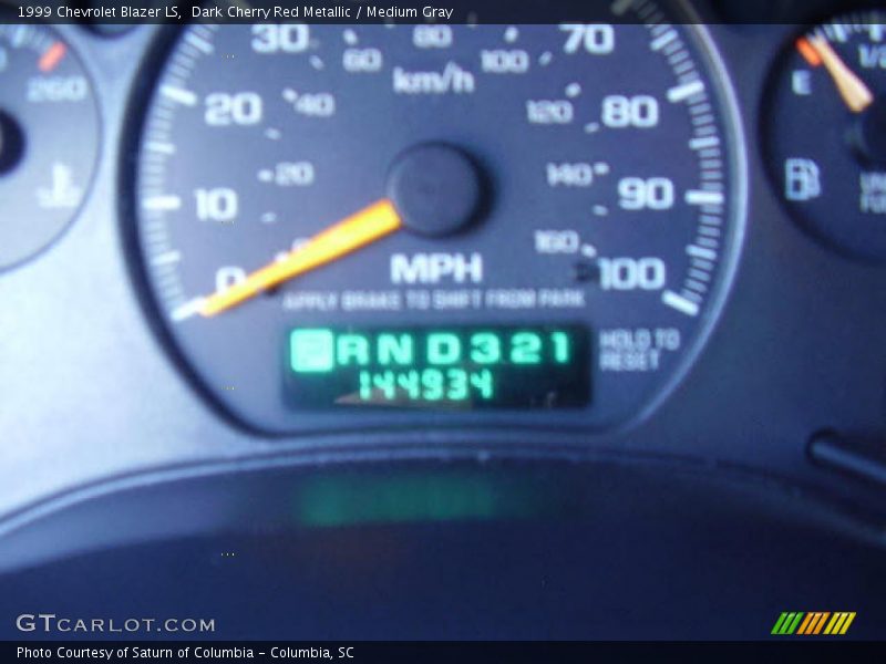 Dark Cherry Red Metallic / Medium Gray 1999 Chevrolet Blazer LS