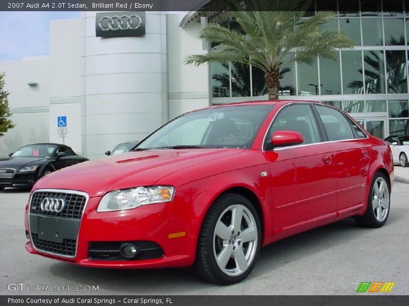Brilliant Red / Ebony 2007 Audi A4 2.0T Sedan