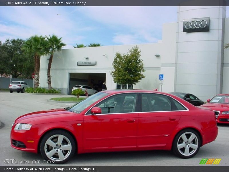 Brilliant Red / Ebony 2007 Audi A4 2.0T Sedan