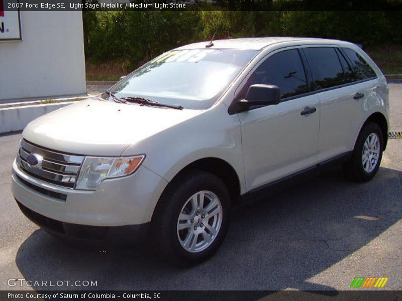 Light Sage Metallic / Medium Light Stone 2007 Ford Edge SE