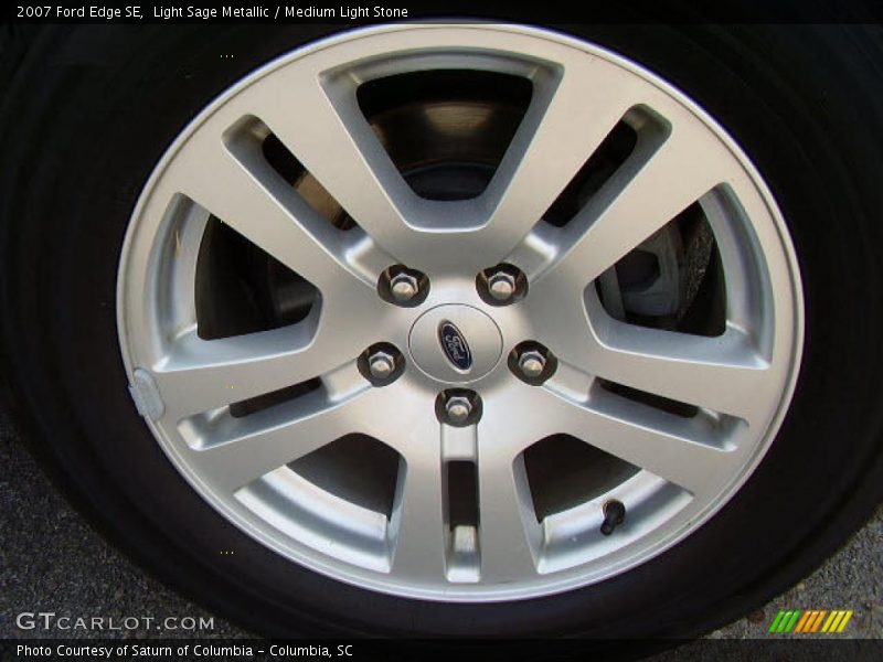 Light Sage Metallic / Medium Light Stone 2007 Ford Edge SE