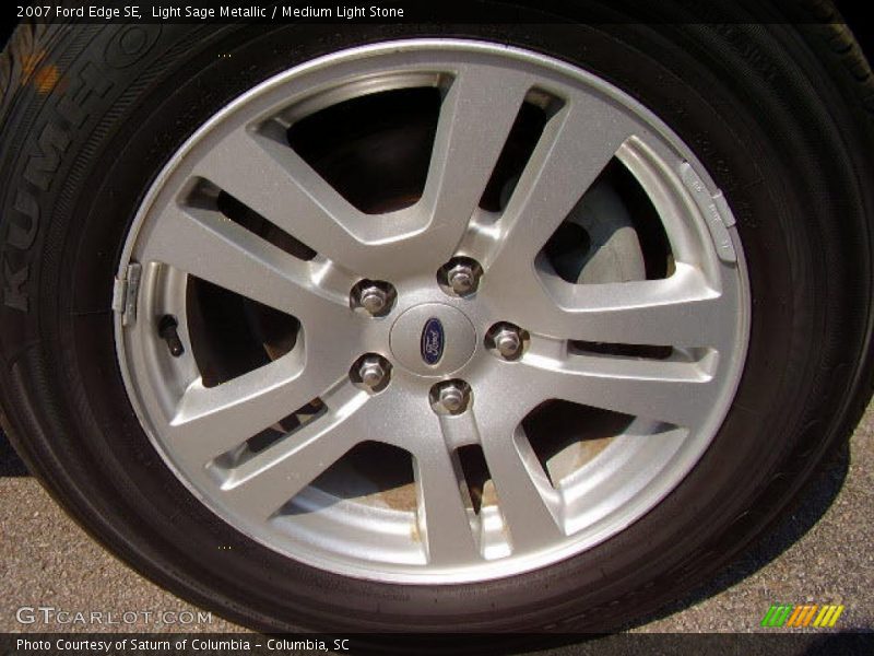Light Sage Metallic / Medium Light Stone 2007 Ford Edge SE