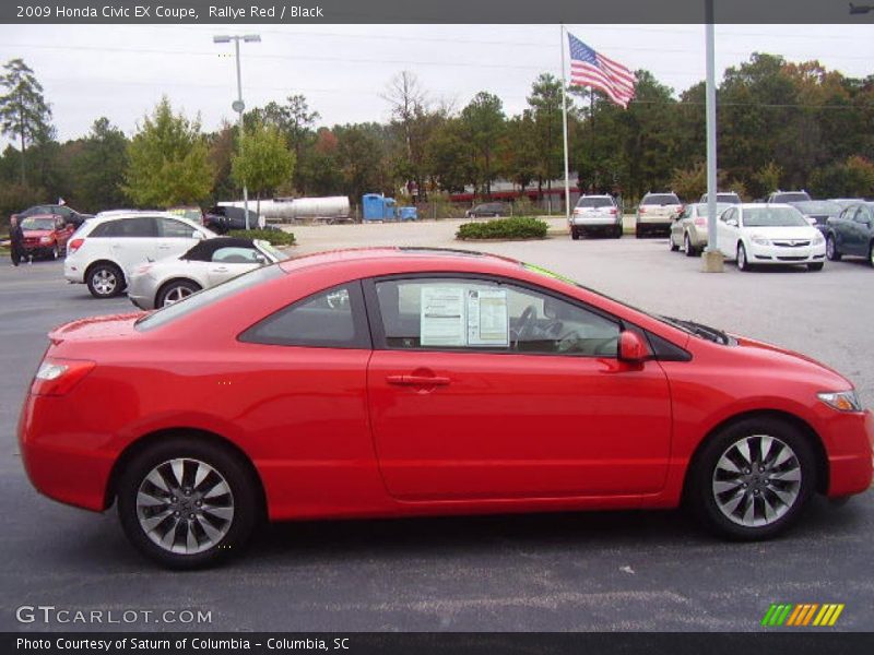 Rallye Red / Black 2009 Honda Civic EX Coupe