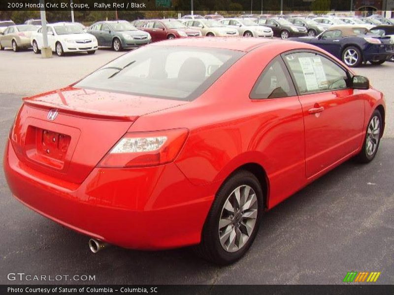 Rallye Red / Black 2009 Honda Civic EX Coupe