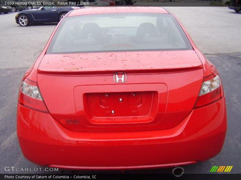 Rallye Red / Black 2009 Honda Civic EX Coupe