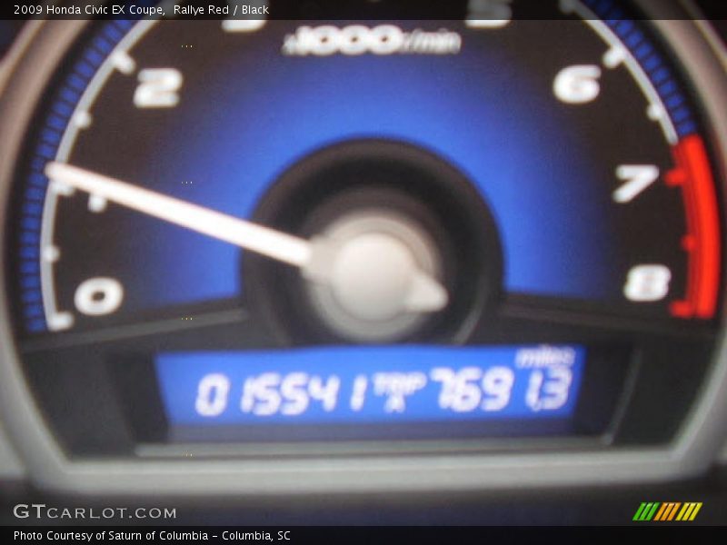 Rallye Red / Black 2009 Honda Civic EX Coupe