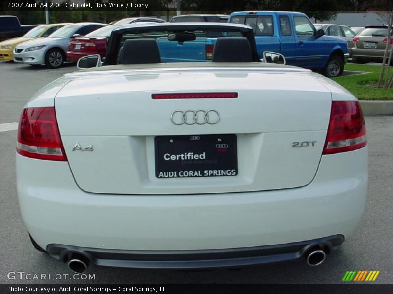 Ibis White / Ebony 2007 Audi A4 2.0T Cabriolet