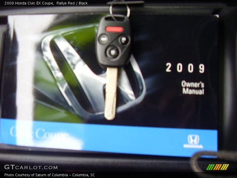 Rallye Red / Black 2009 Honda Civic EX Coupe