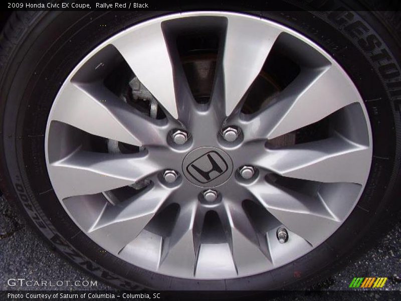 Rallye Red / Black 2009 Honda Civic EX Coupe