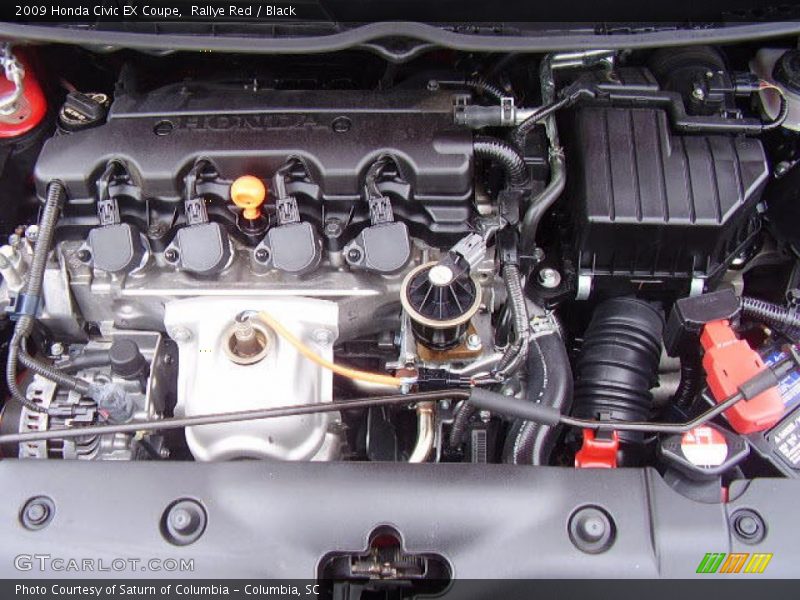 Rallye Red / Black 2009 Honda Civic EX Coupe