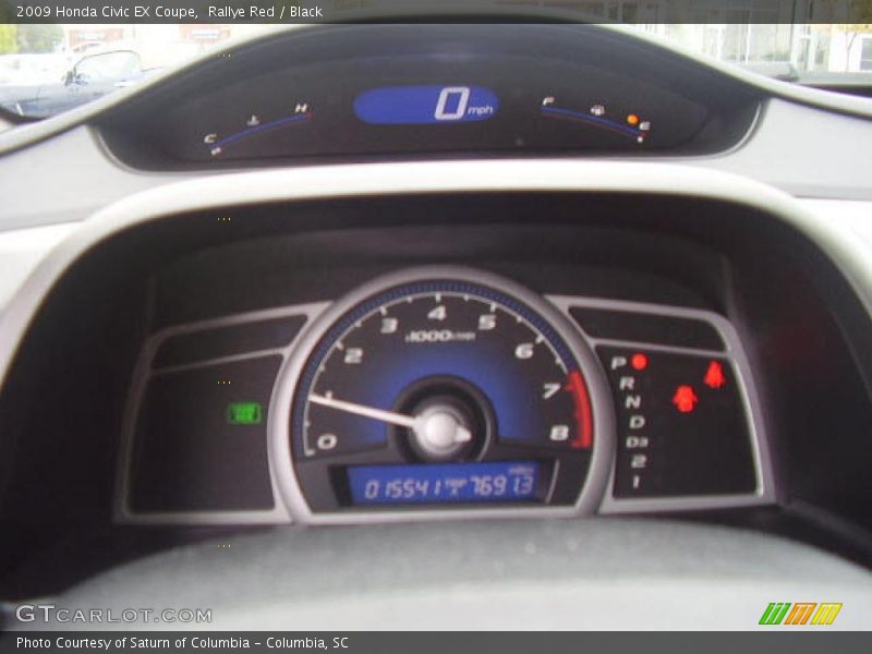 Rallye Red / Black 2009 Honda Civic EX Coupe