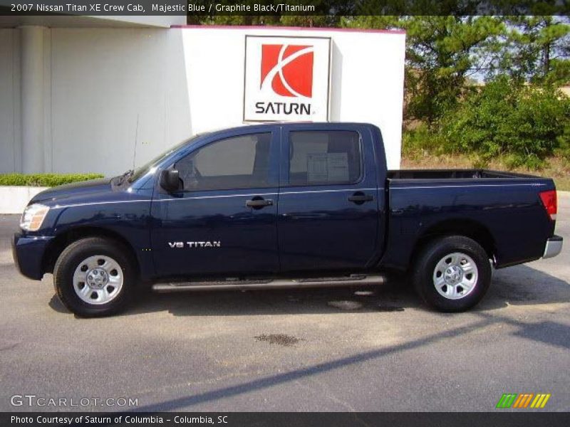 Majestic Blue / Graphite Black/Titanium 2007 Nissan Titan XE Crew Cab