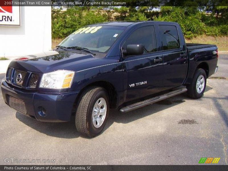 Majestic Blue / Graphite Black/Titanium 2007 Nissan Titan XE Crew Cab