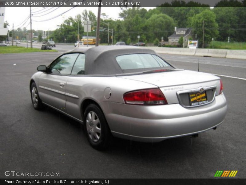 Brilliant Silver Metallic / Dark Slate Gray 2005 Chrysler Sebring Convertible