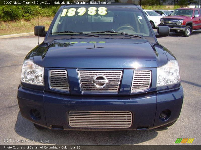 Majestic Blue / Graphite Black/Titanium 2007 Nissan Titan XE Crew Cab