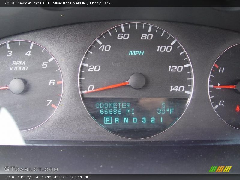 Silverstone Metallic / Ebony Black 2008 Chevrolet Impala LT