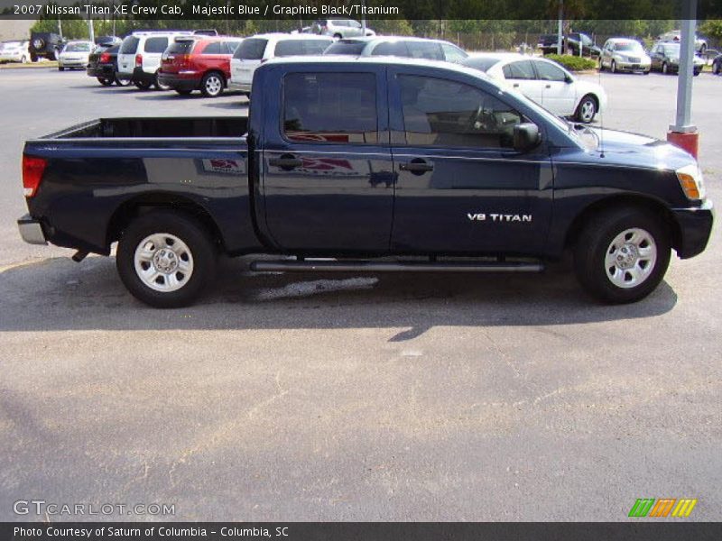 Majestic Blue / Graphite Black/Titanium 2007 Nissan Titan XE Crew Cab