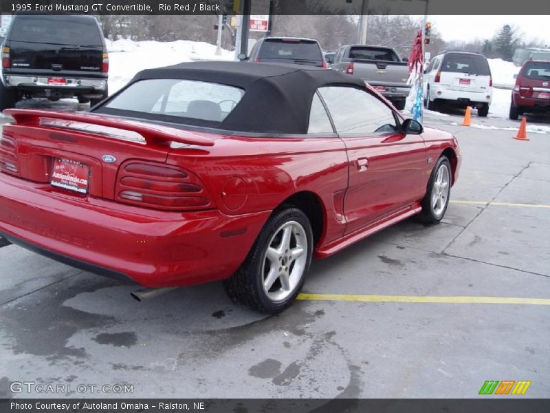 Rio Red / Black 1995 Ford Mustang GT Convertible