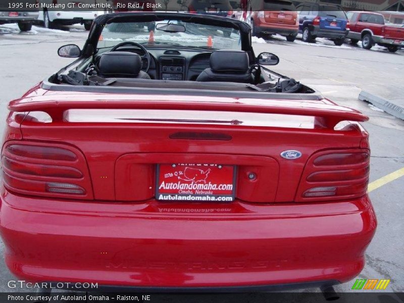 Rio Red / Black 1995 Ford Mustang GT Convertible