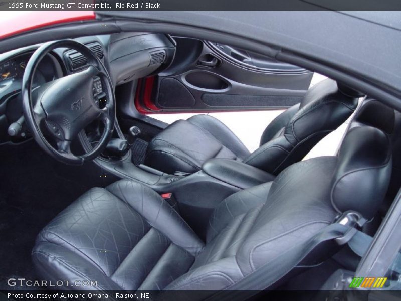 Rio Red / Black 1995 Ford Mustang GT Convertible