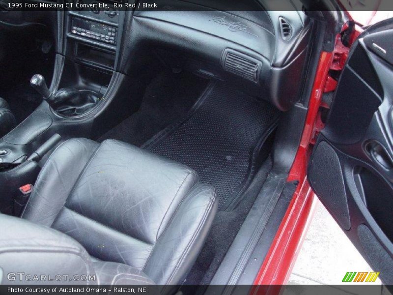 Rio Red / Black 1995 Ford Mustang GT Convertible