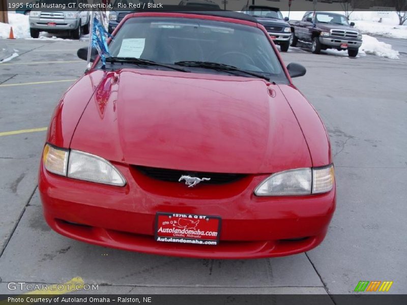 Rio Red / Black 1995 Ford Mustang GT Convertible