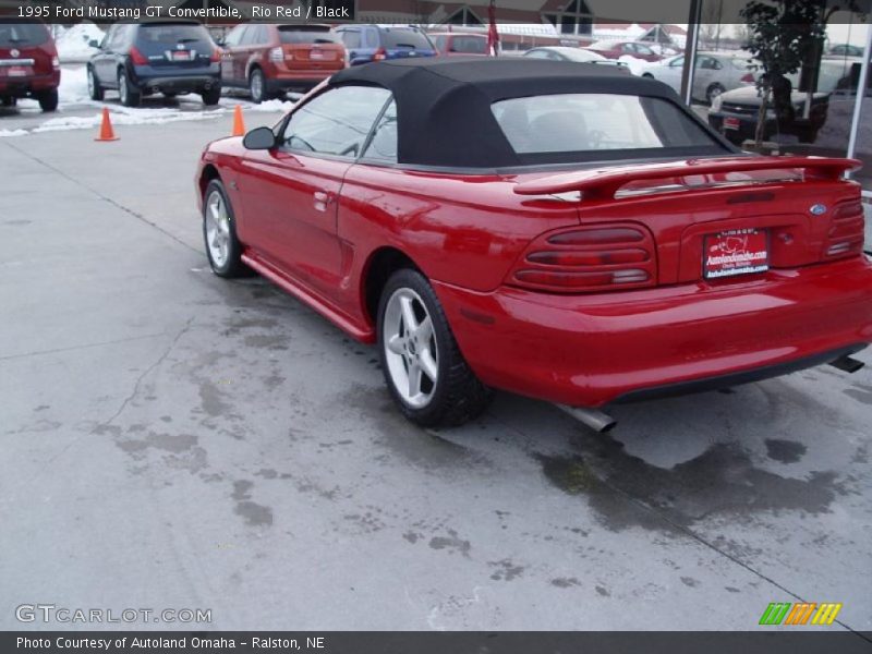 Rio Red / Black 1995 Ford Mustang GT Convertible