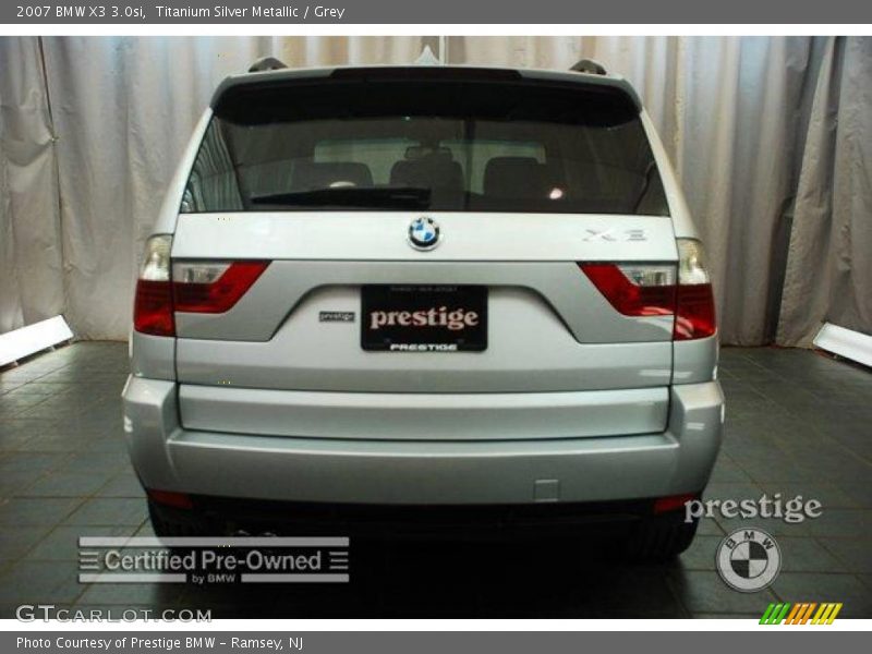 Titanium Silver Metallic / Grey 2007 BMW X3 3.0si