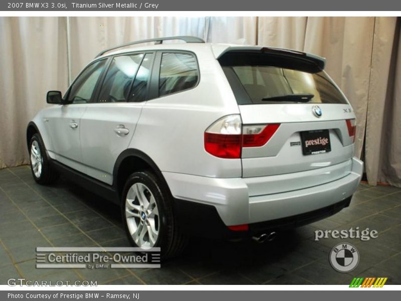 Titanium Silver Metallic / Grey 2007 BMW X3 3.0si