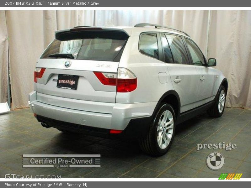 Titanium Silver Metallic / Grey 2007 BMW X3 3.0si