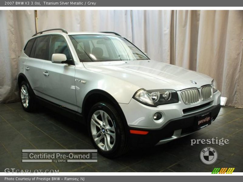 Titanium Silver Metallic / Grey 2007 BMW X3 3.0si