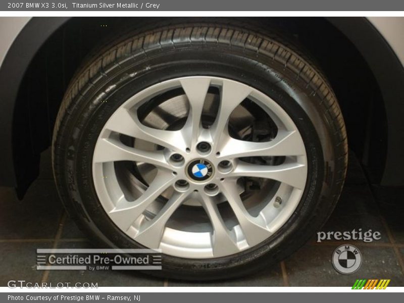 Titanium Silver Metallic / Grey 2007 BMW X3 3.0si