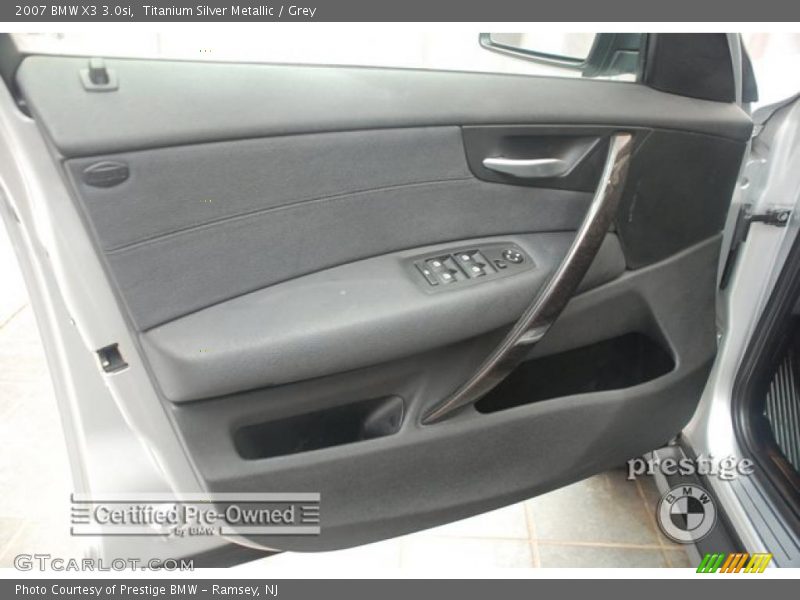 Titanium Silver Metallic / Grey 2007 BMW X3 3.0si
