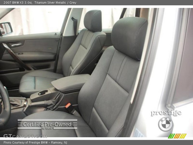 Titanium Silver Metallic / Grey 2007 BMW X3 3.0si