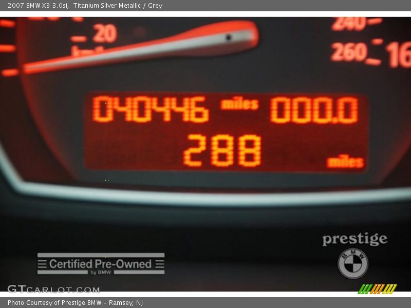 Titanium Silver Metallic / Grey 2007 BMW X3 3.0si