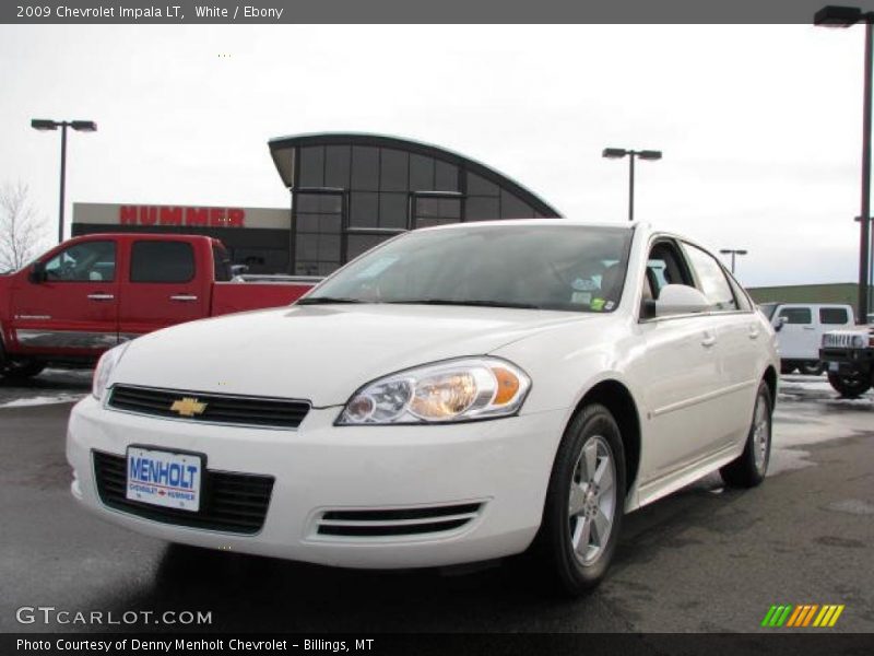 White / Ebony 2009 Chevrolet Impala LT