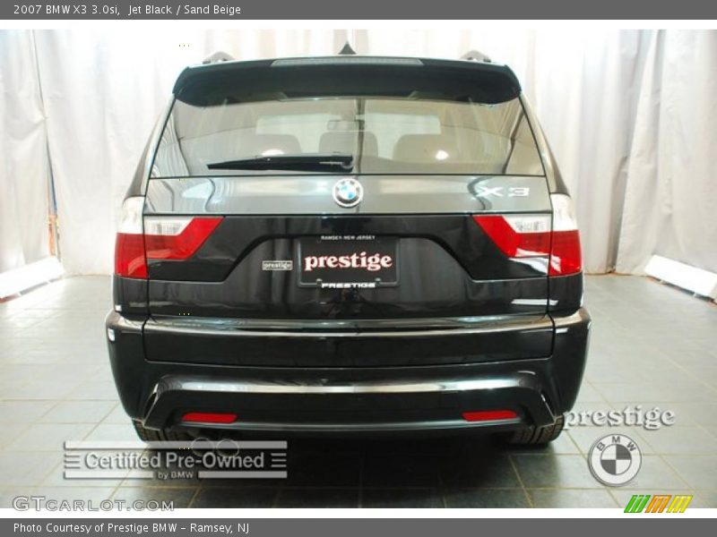 Jet Black / Sand Beige 2007 BMW X3 3.0si