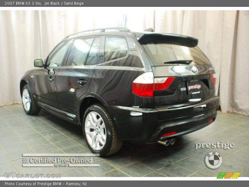 Jet Black / Sand Beige 2007 BMW X3 3.0si