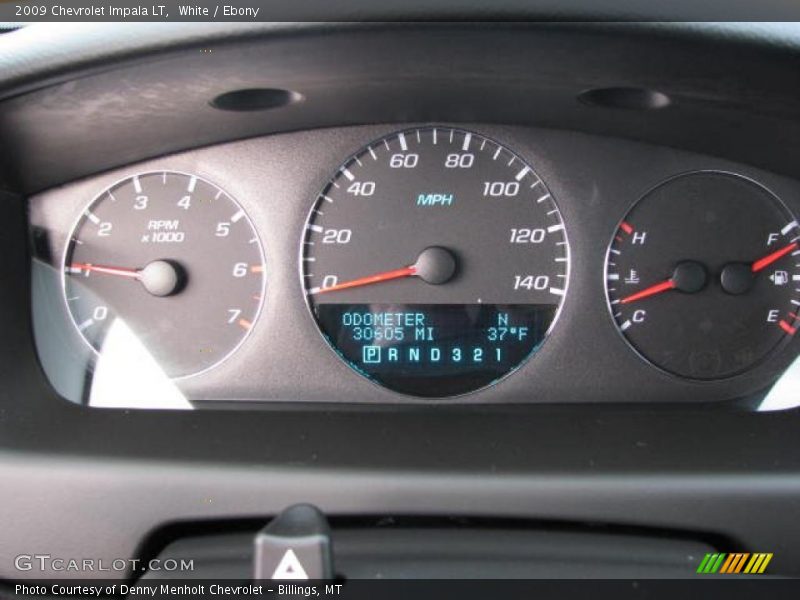 White / Ebony 2009 Chevrolet Impala LT