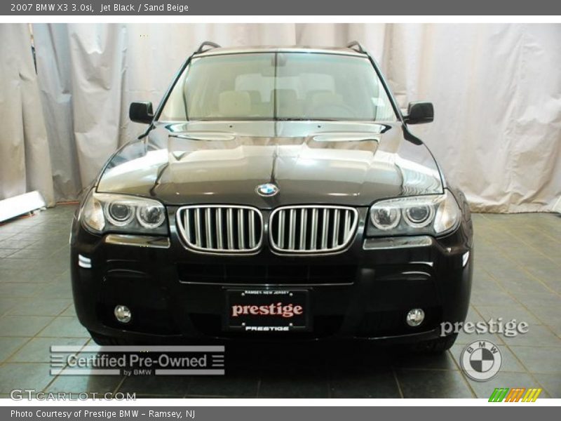 Jet Black / Sand Beige 2007 BMW X3 3.0si