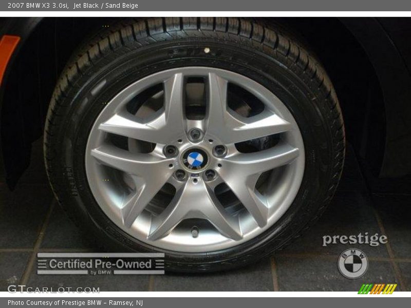 Jet Black / Sand Beige 2007 BMW X3 3.0si